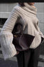 Lazy Chic Off-Shoulder Knit Sweater Grey / S