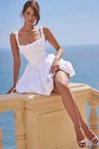 Le Puff Cotton Charming Tulle Mini Dress