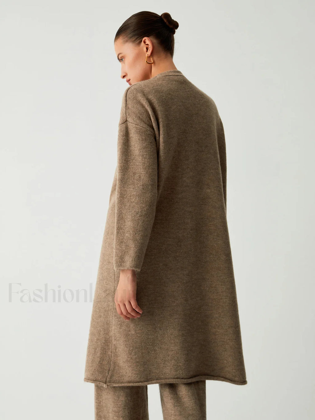 Leisure Long Cardigan Trendy Three Piece Pants Set Pant Sets