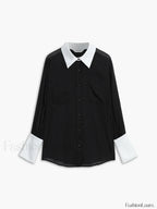 Leisure See Through Trendy Shirt With Cami Top Black / XS Shirts