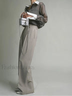 Leisure See Through Trendy Shirt With Cami Top Shirts