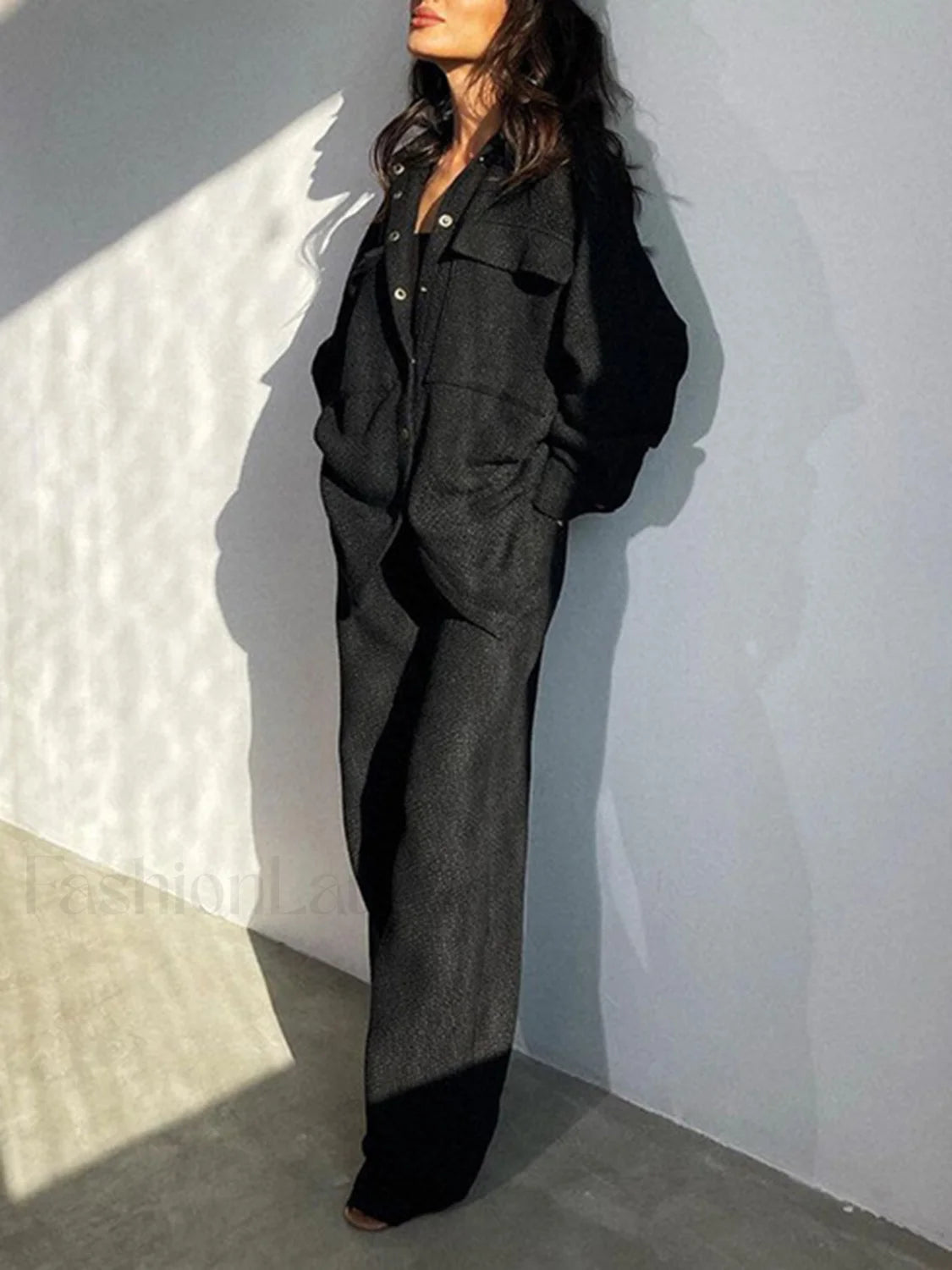 Leisure Tweed Two Trendy Piece Pants Set Pant Sets