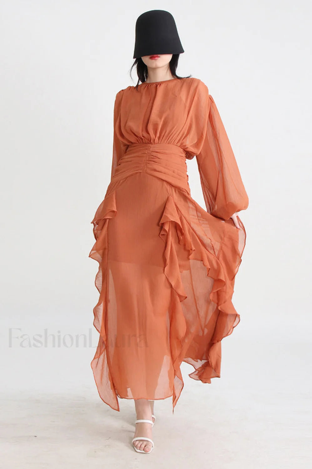 Leonie Ballon Stylish Sleeve Maxi Dress Secondary image