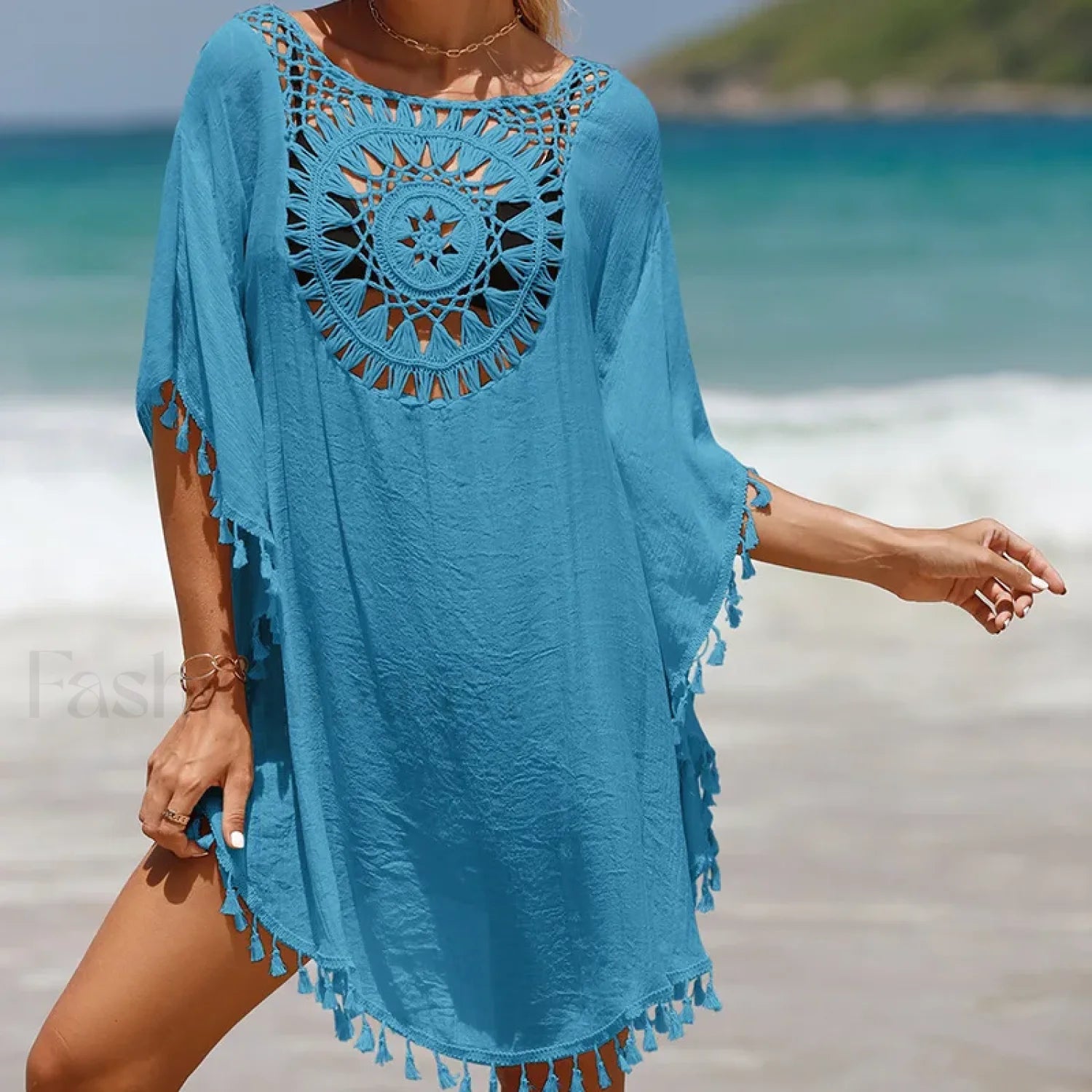 Leopard Print Kimono Robe Cover Up Blue / One Size