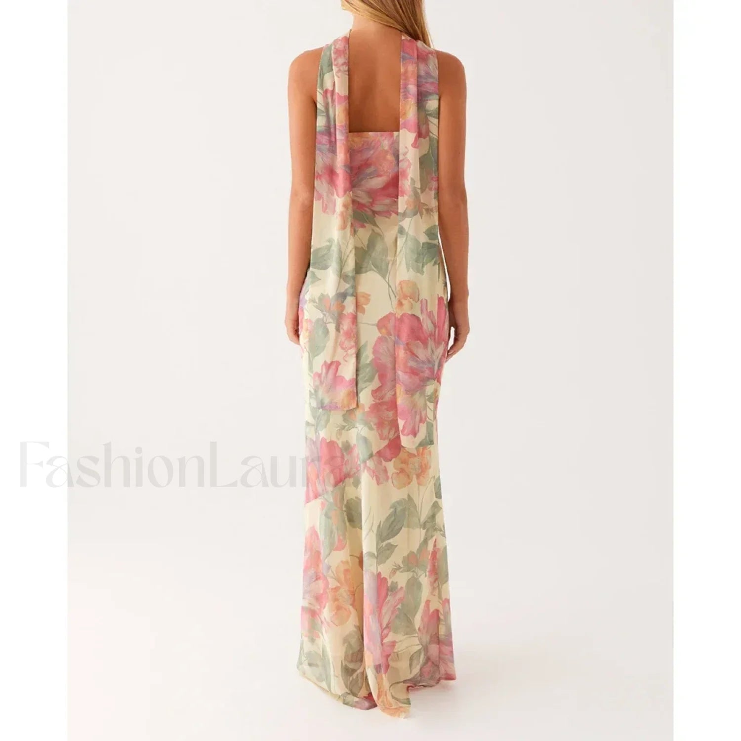 Leopard Strapless Mermaid Floral Dress Secondary image