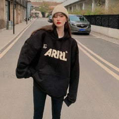 Letter Printed Casual Personality Hoody Sweatshirts & Hoodies L