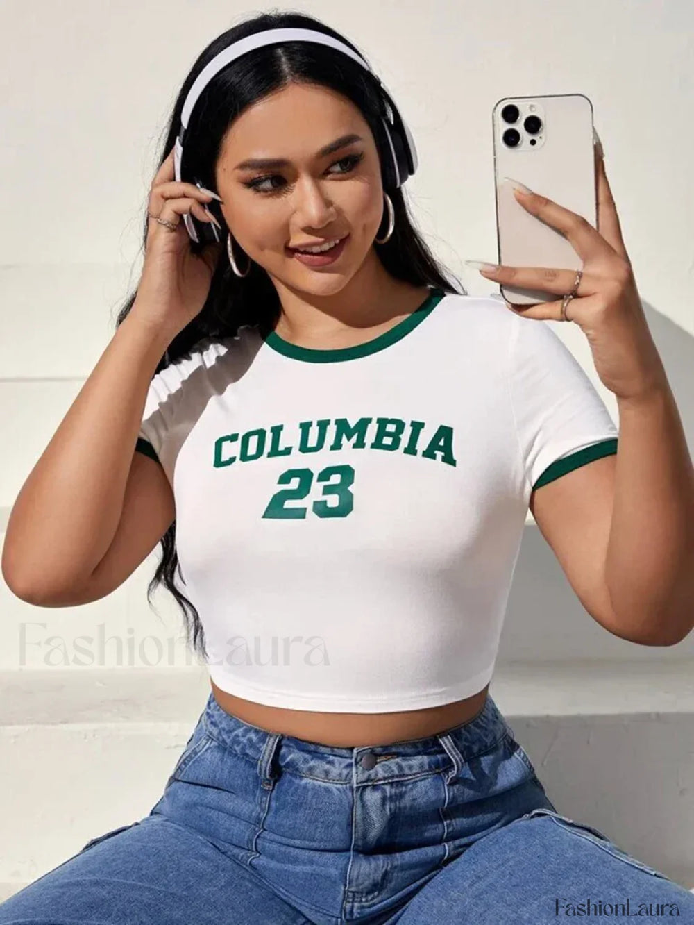 Letters Printed Sexy Sports Crop Top Streetwear T Shirt WHITE / S