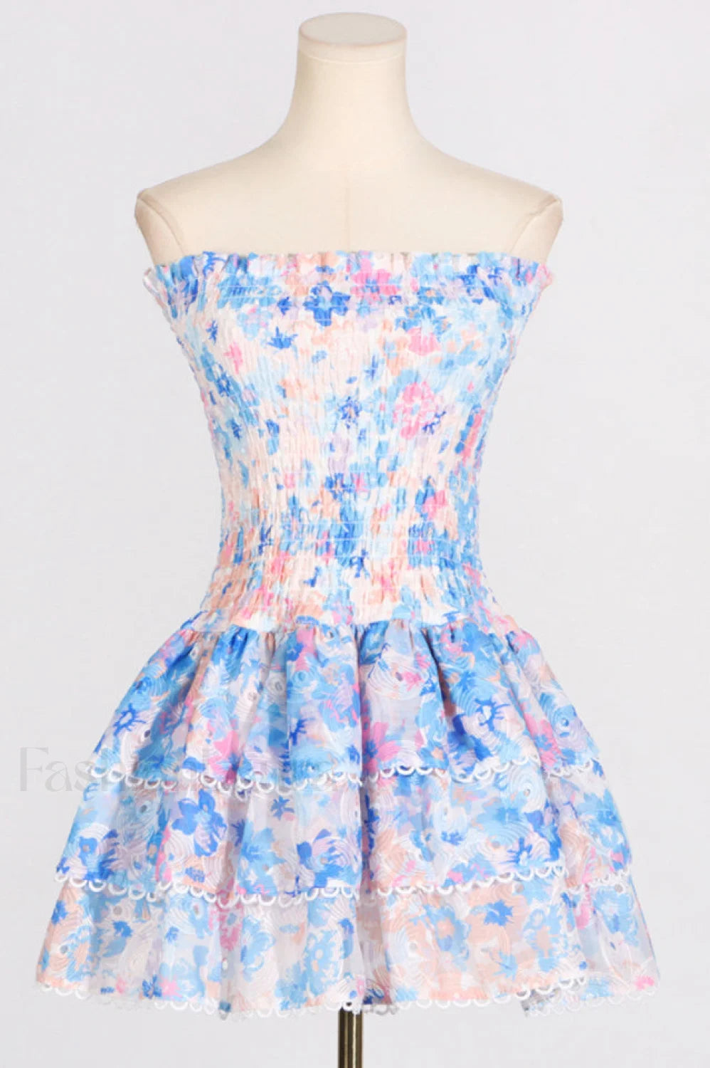 Lilibeth Floral Stylish Print Dress S / Blue Print