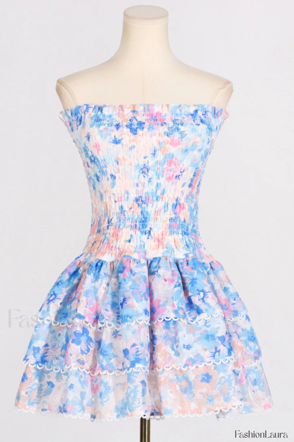 Lilibeth Floral Stylish Print Dress S / Blue Print