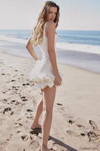 Lilou Ivory Stylish Ruffle Dress Party Dresses L