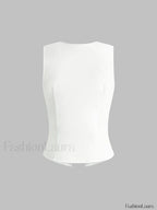 Linen Blends Button Up Tank Top Tank Tops & Camis