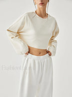 Living Easy Graceful Crop Sweatshirt Apricot / XS Sweatshirts