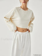 Living Easy Graceful Crop Sweatshirt Apricot / XS Sweatshirts
