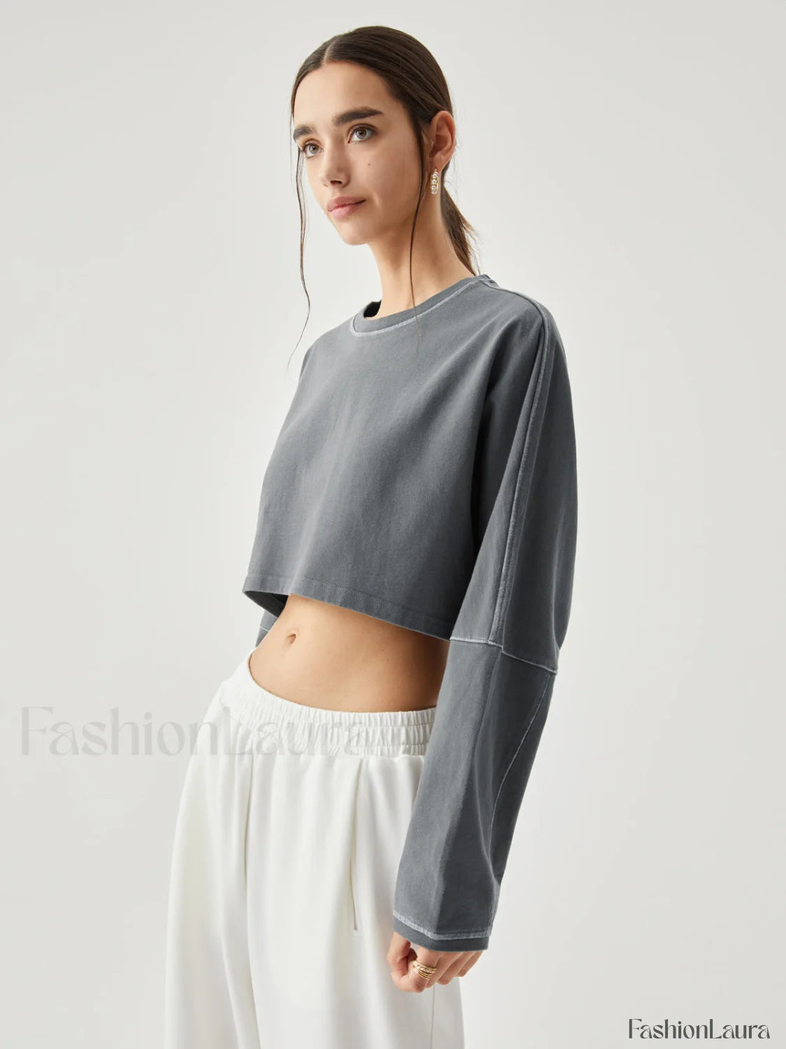 Living Easy Graceful Crop Sweatshirt Sweatshirts