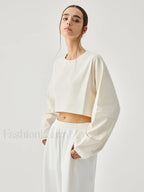 Living Easy Graceful Crop Sweatshirt Sweatshirts