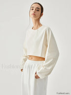 Living Easy Graceful Crop Sweatshirt Sweatshirts