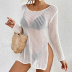 Long Hollow See Through Top Cover Up