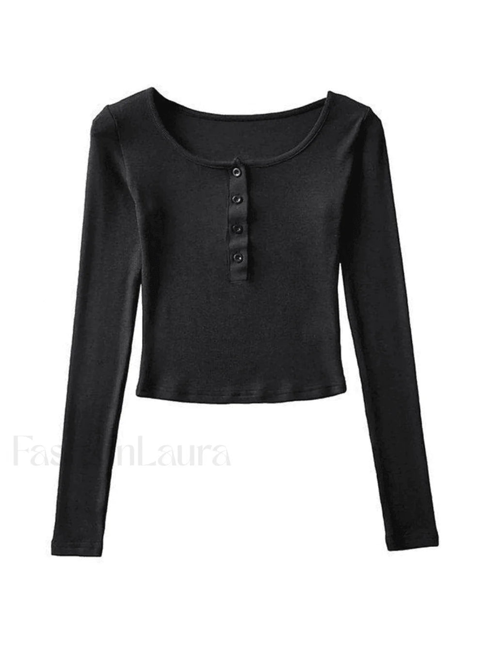 Long Sleeve Crop Top Tops&Tees