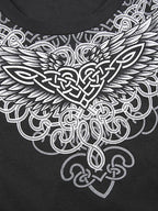 Long Sleeve Heart Pattern Print Tee Tops&Tees
