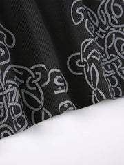 Long Sleeve Heart Pattern Print Tee Tops&Tees