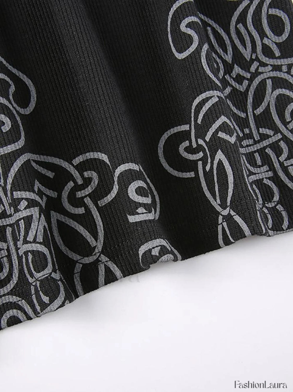 Long Sleeve Heart Pattern Print Tee Tops&Tees