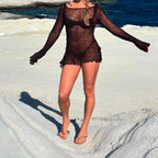 Long Sleeve See Through Cover Up
