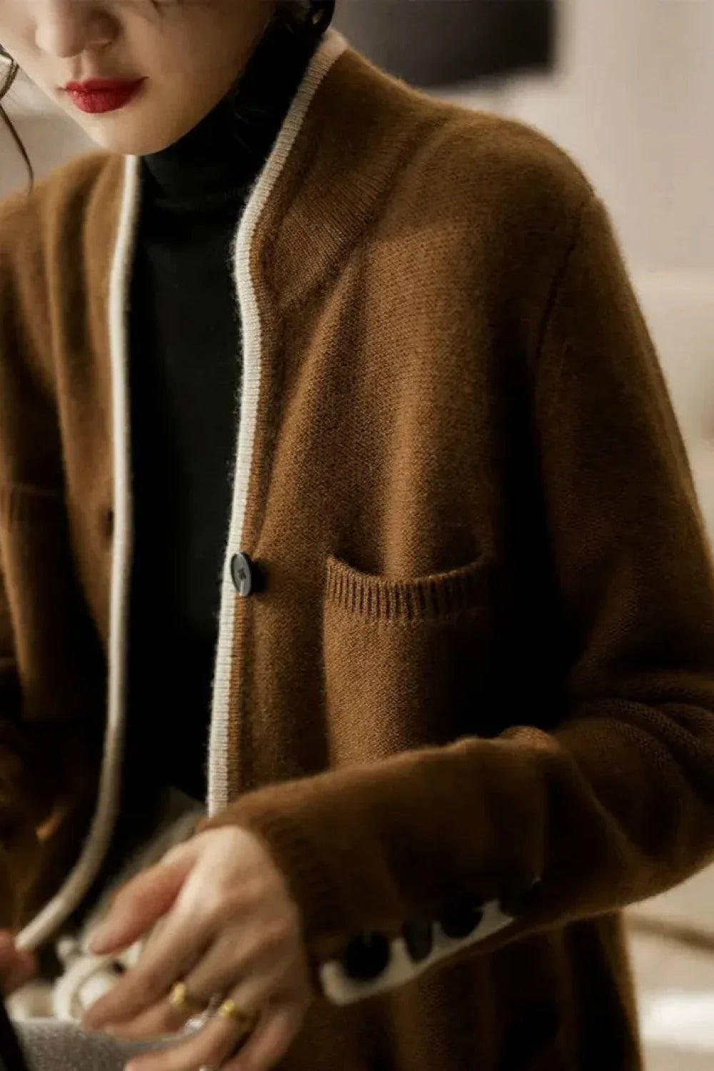 Loose Fit Korean Style Knit Cardigan