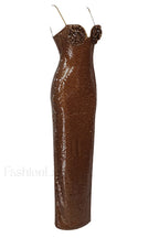 Lorelei Brown Stylish Sequin Dress
