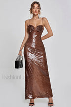 Lorelei Brown Stylish Sequin Dress