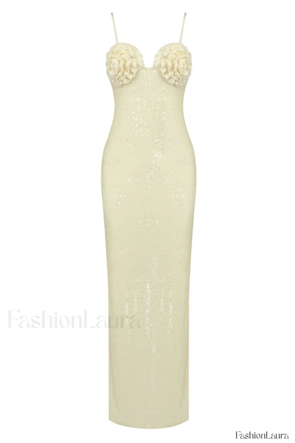Lorelei Brown Stylish Sequin Dress XS / Ivory