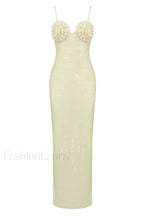 Lorelei Brown Stylish Sequin Dress XS / Ivory