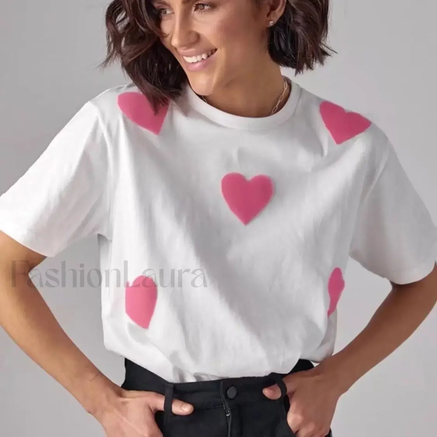Lover Print White & Black T Shirt Main image