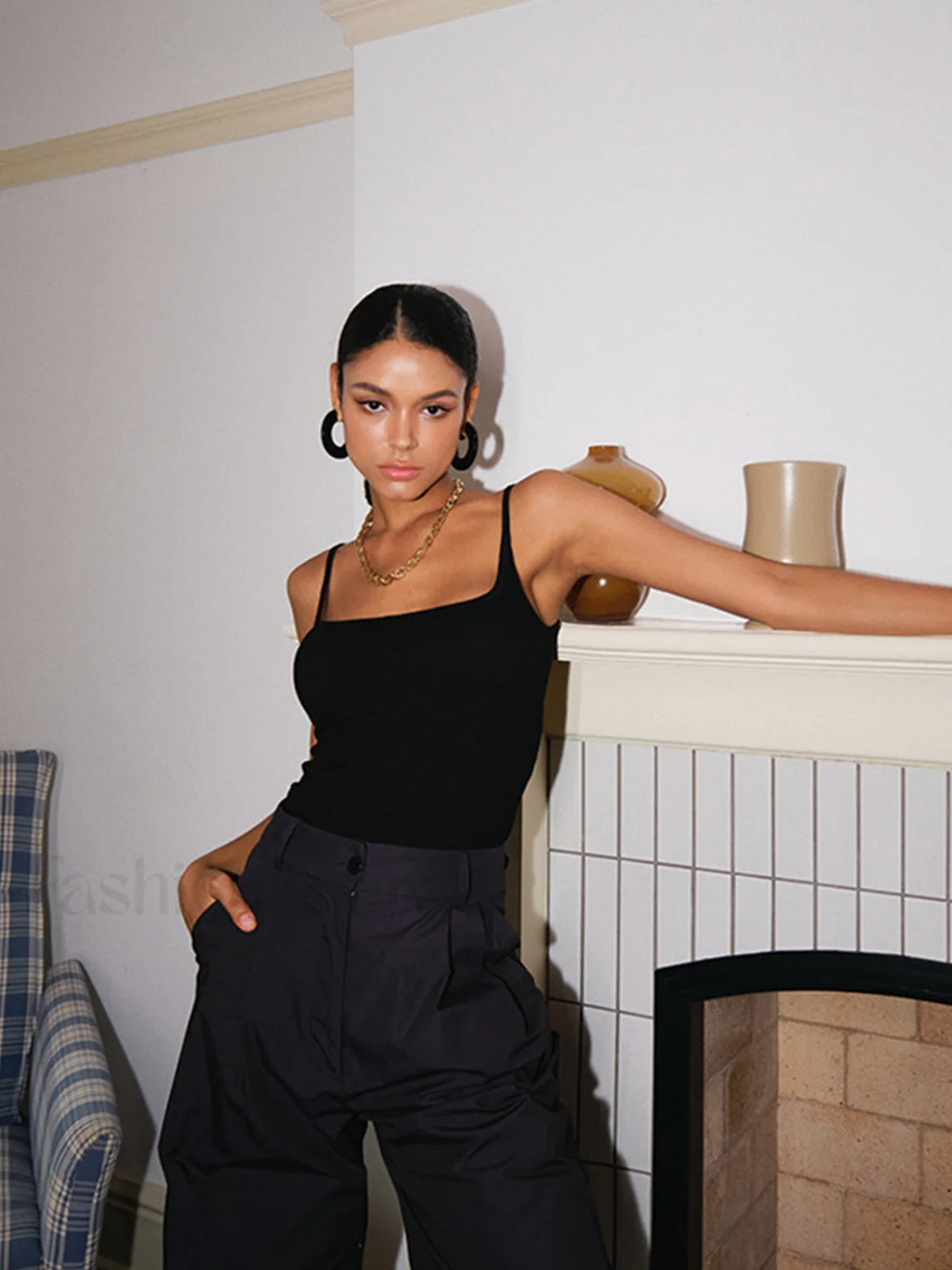 Low Cut Cami Top Tank Tops & Camis