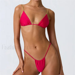 Low Waist Micro Thong Bikini Set