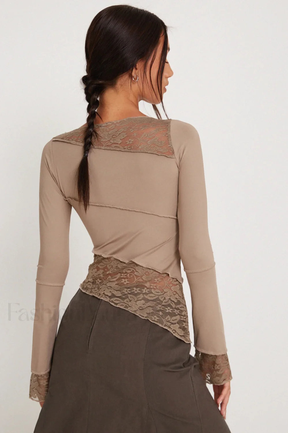 Lucca Long Stylish Sleeve Top S / Natural