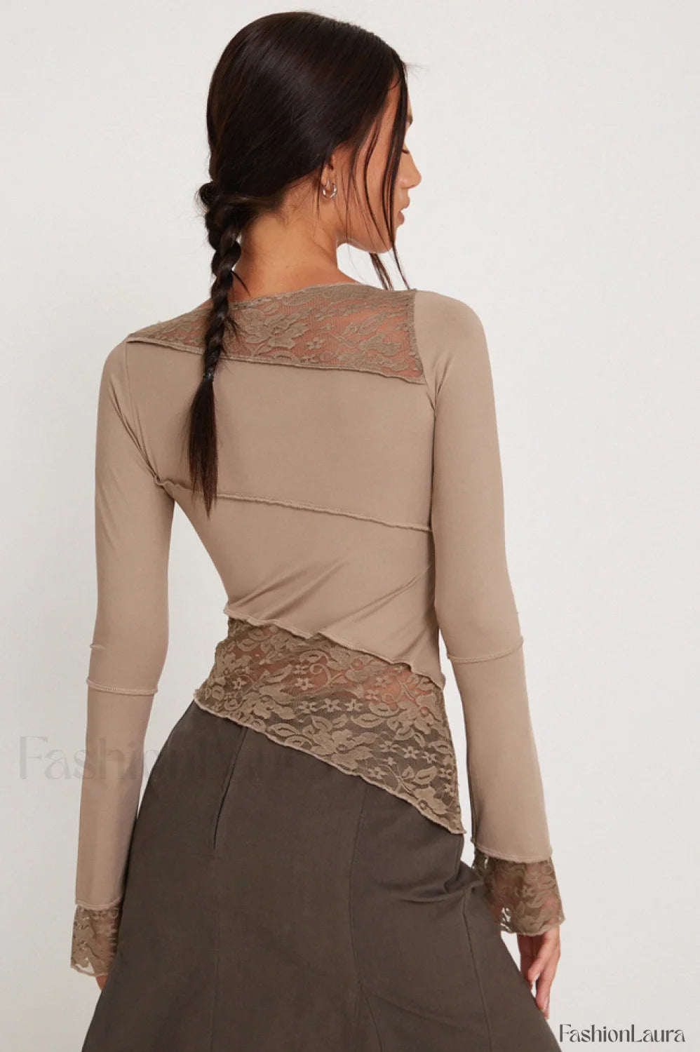 Lucca Long Stylish Sleeve Top S / Natural
