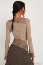 Lucca Long Stylish Sleeve Top S / Natural