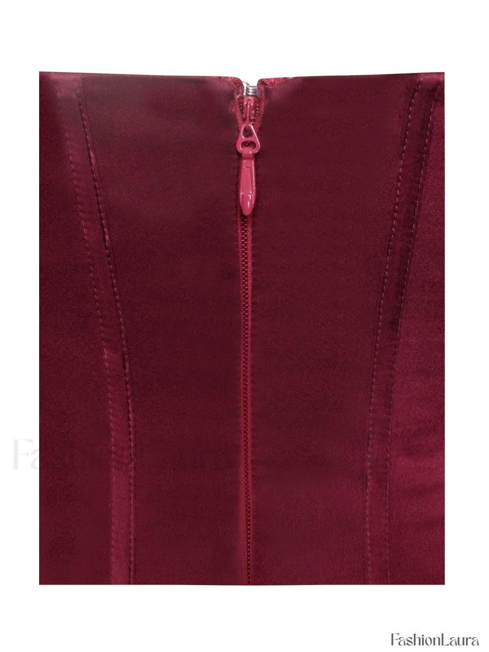 Lucinda Burgundy Satin Charming Lace Corset Maxi Dress Dresses