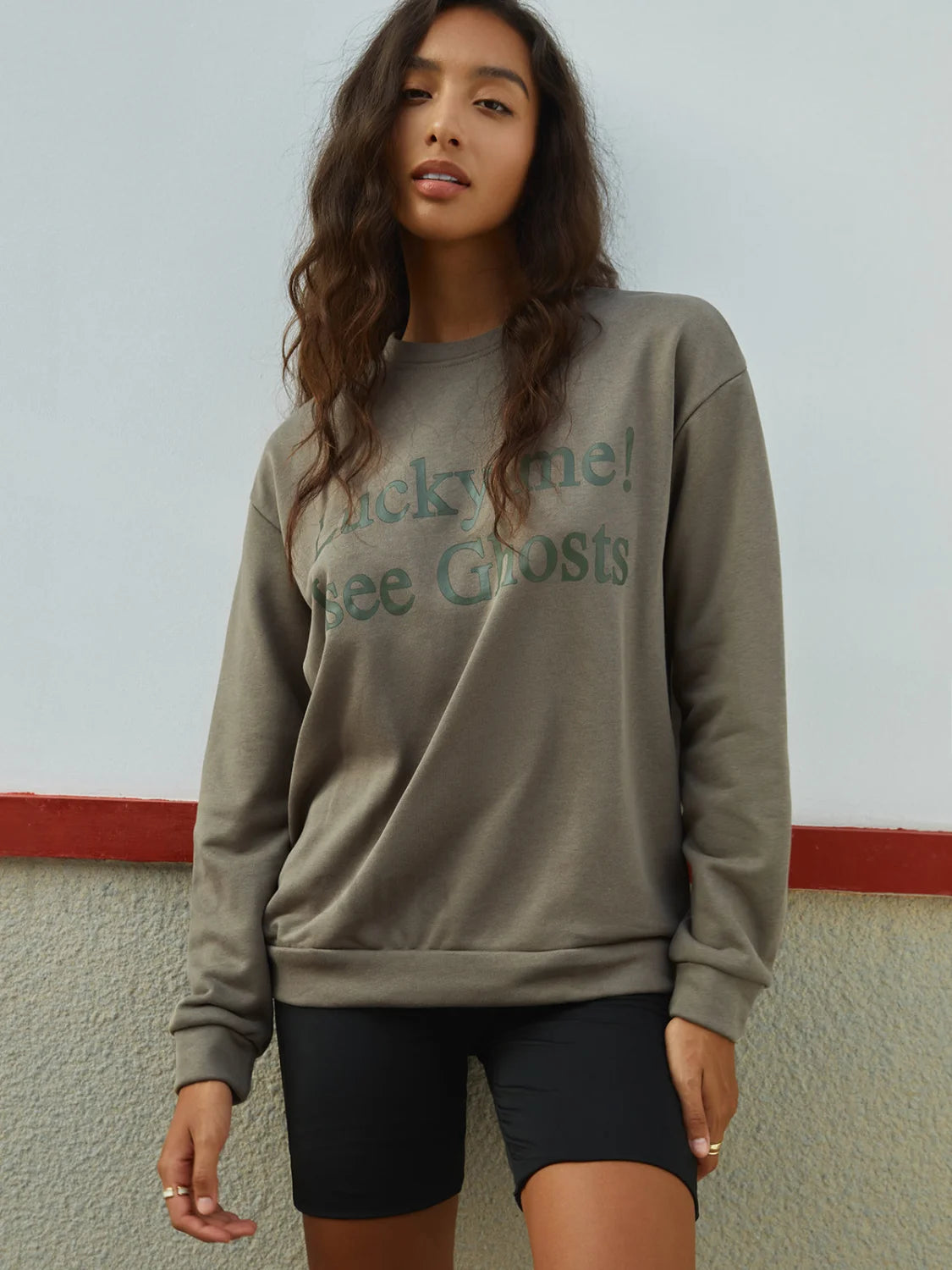 Lucky Charming Me Sweatshirt ArmyGreen / XS Sweatshirts Main image