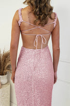 Lulana Sequin Stylish Midi Dress