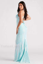 Lyanna Formal Iridescent Charming Sequin Mermaid Dress