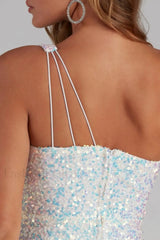 Lyla Formal Stylish One Shoulder Sequin Dress