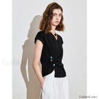 Lyocell Twisted Cotton Short T Shirt