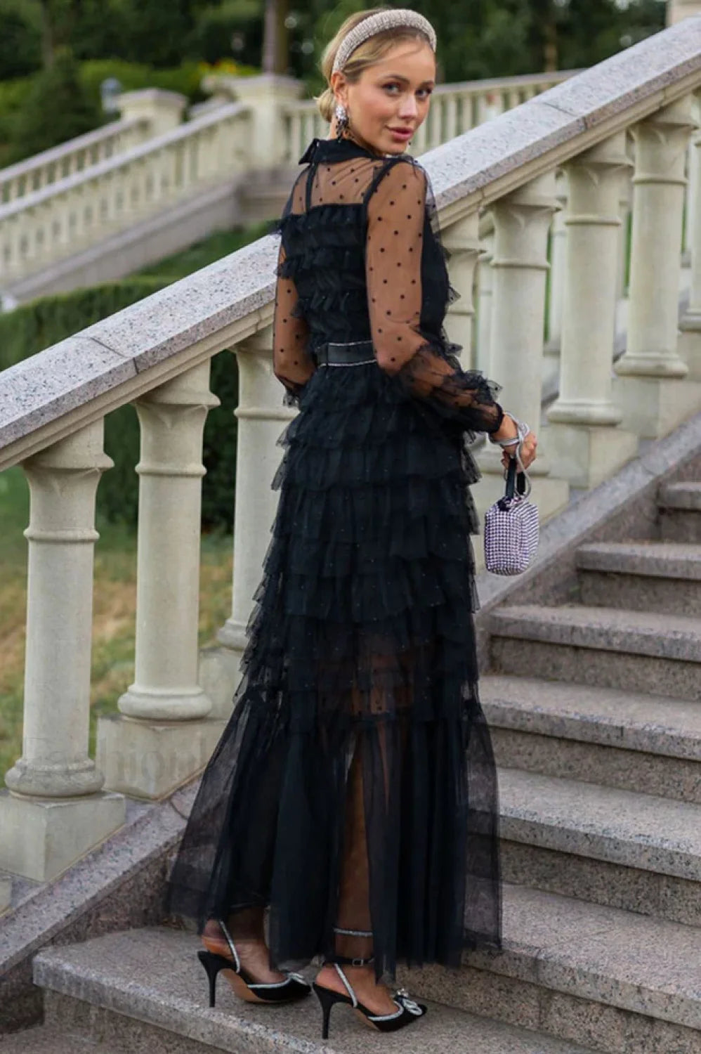 Maddison Polka Stylish Dot Maxi Dress Secondary image