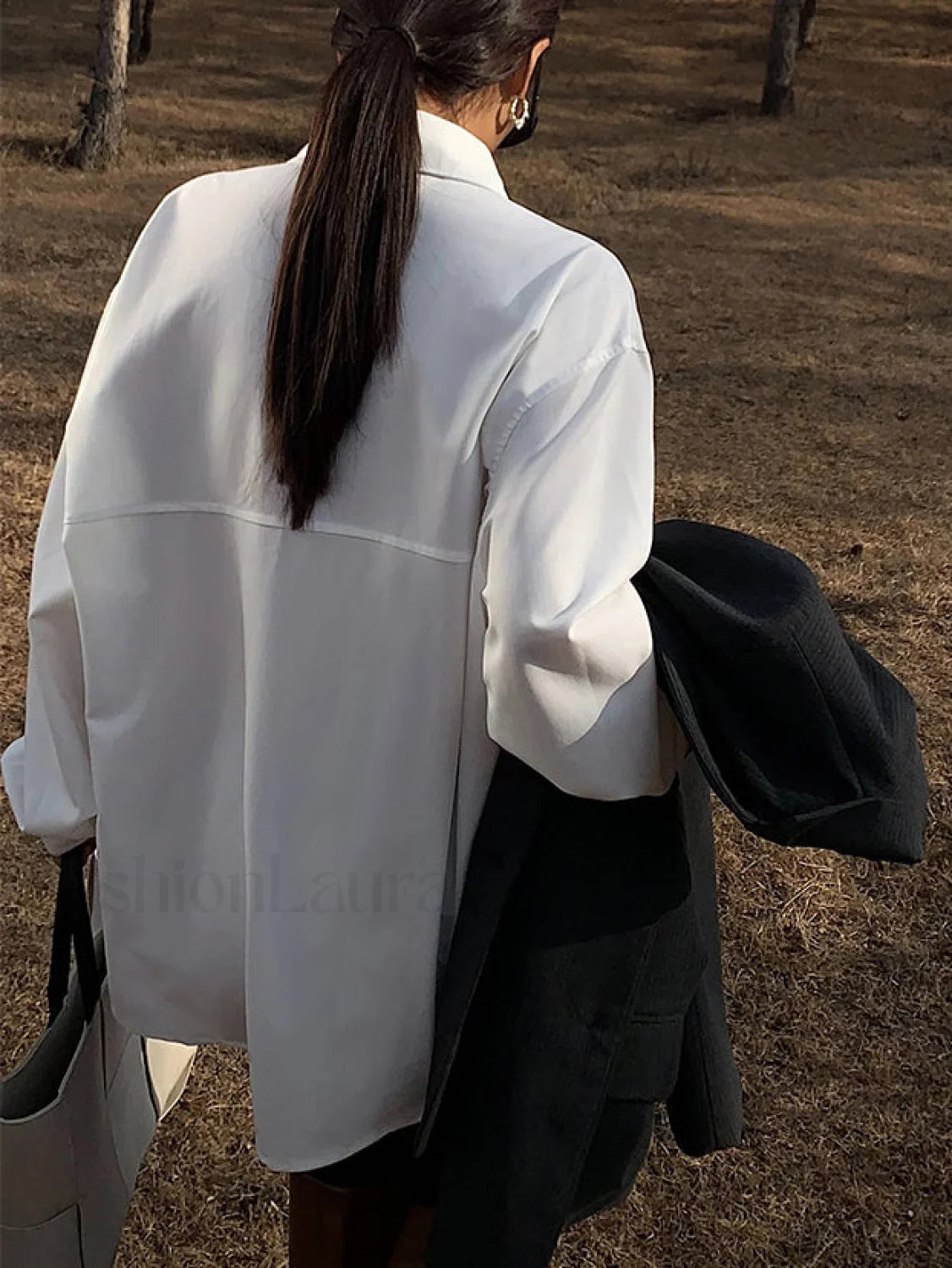 Made For You Trendy Oversized Button Down Shirt Secondary image