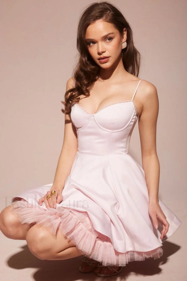 Mademoiselle Ballerina Pink Charming Tulle Mini Dress XS / Blush Main image