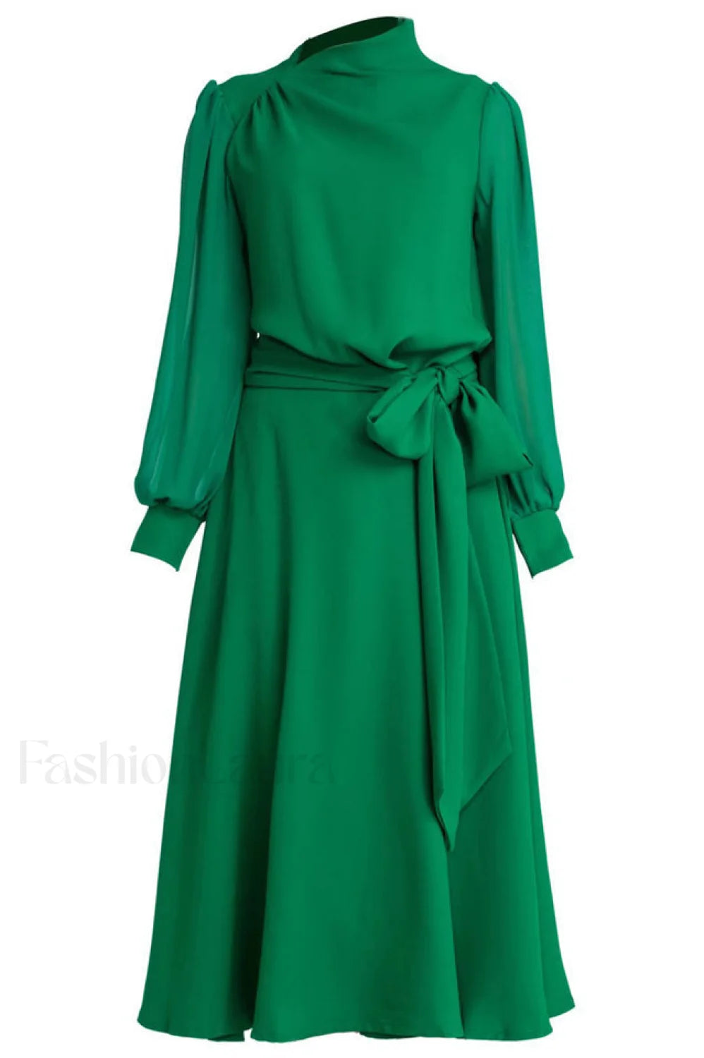Magdalen Elegant Midi Dress S / Green