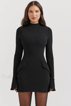 Mahalia Navy Stylish Mini Dress XS / Black