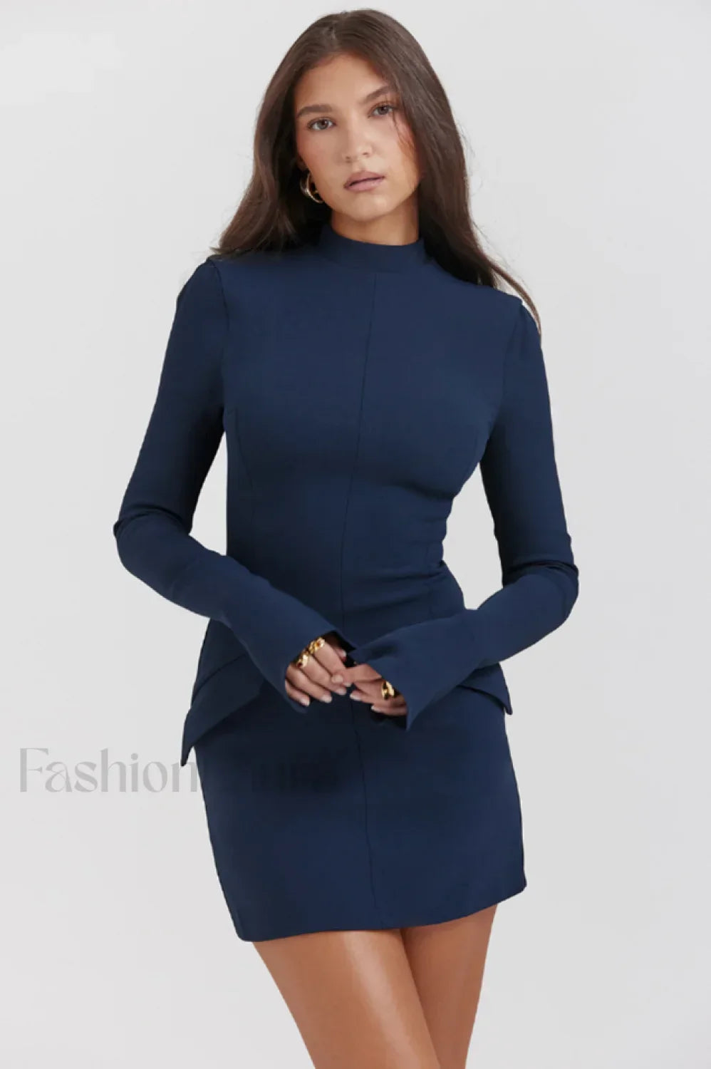 Mahalia Navy Stylish Mini Dress XS / Navy Main image