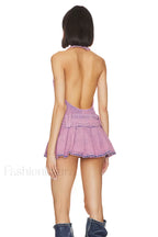 Malibu Plunge Stylish Mini Dress